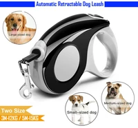 automatic retractable pet dog fiber leash at night led luminous automatic elastic hand grabbing rope pet supplies