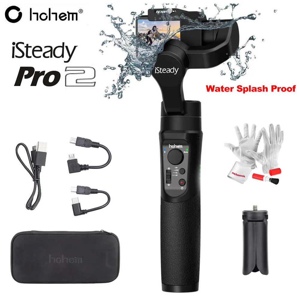 iSteady Pro 2 Hohem iSteady Pro 2 3-осевой Карманный стабилизатор для экшн-камеры GoPro Hero 7/6/5/4/3 для sony RX0 для DJI Osmo движущиеся и игрушечные фигурки, спортивной экшн-камеры SJCAM& YI - Цвет: iSteady Pro 2