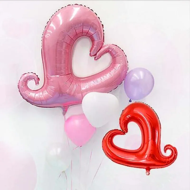 Из 2 предметов 18 дюймов любящее сердце шарики из фольги разных форм в дырочку с