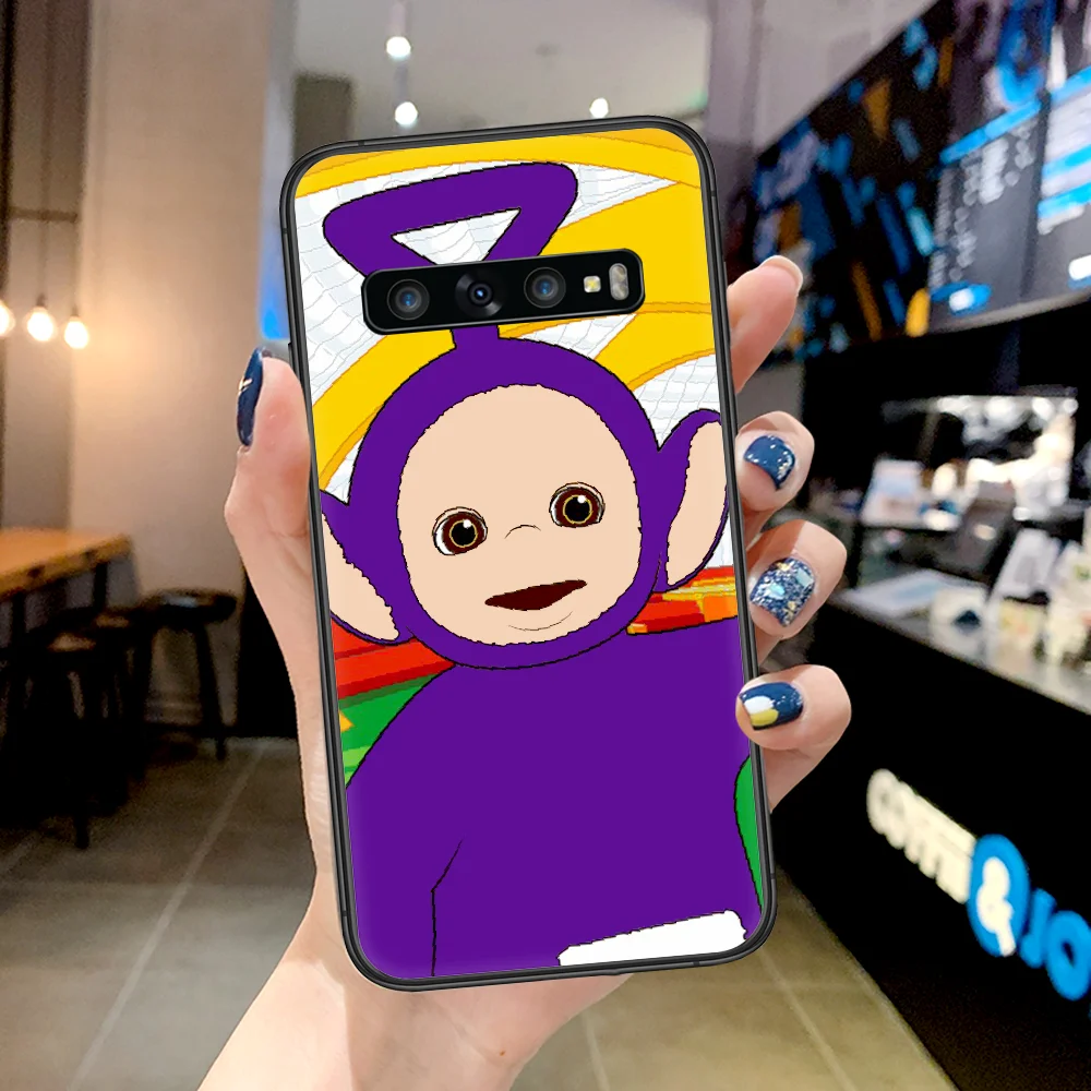 

Cartoon Teletubbies Phone Case For Samsung Galaxy Note S 8 9 10 20 Plus E Lite Uitra black Cell Silicone Shell Soft Bumper