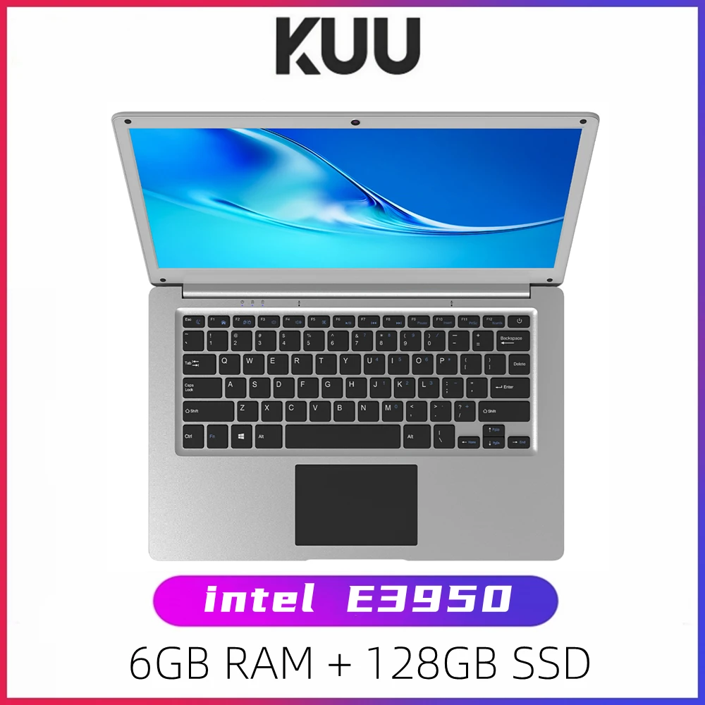 

KUU SBOOK M -2 13,3 дюйма студенческий ноутбук 6 ГБ ОЗУ 128 Гб SSD ноутбук для intel E3950 четырехъядерный с веб-камерой Bluetooth WiFi офис