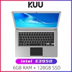 KUU SBOOK M -2 13,3 дюйма студенческий ноутбук 6 ГБ ОЗУ 128 Гб SSD ноутбук для intel E3950 четырехъядерный с веб-камерой Bluetooth WiFi офис