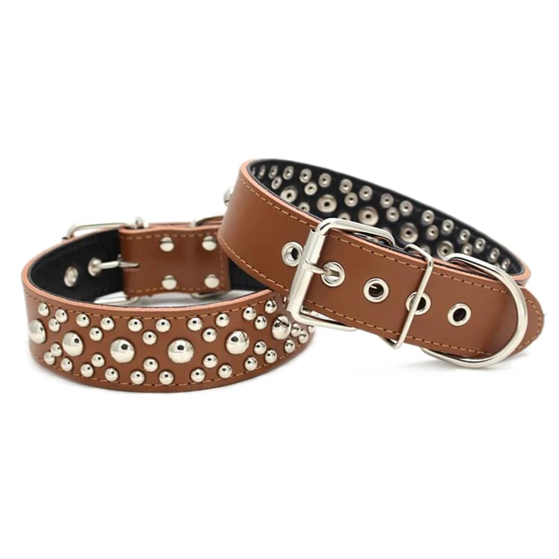 Ошейники для больших собак из натуральной кожи аксессуары животных ожерелье