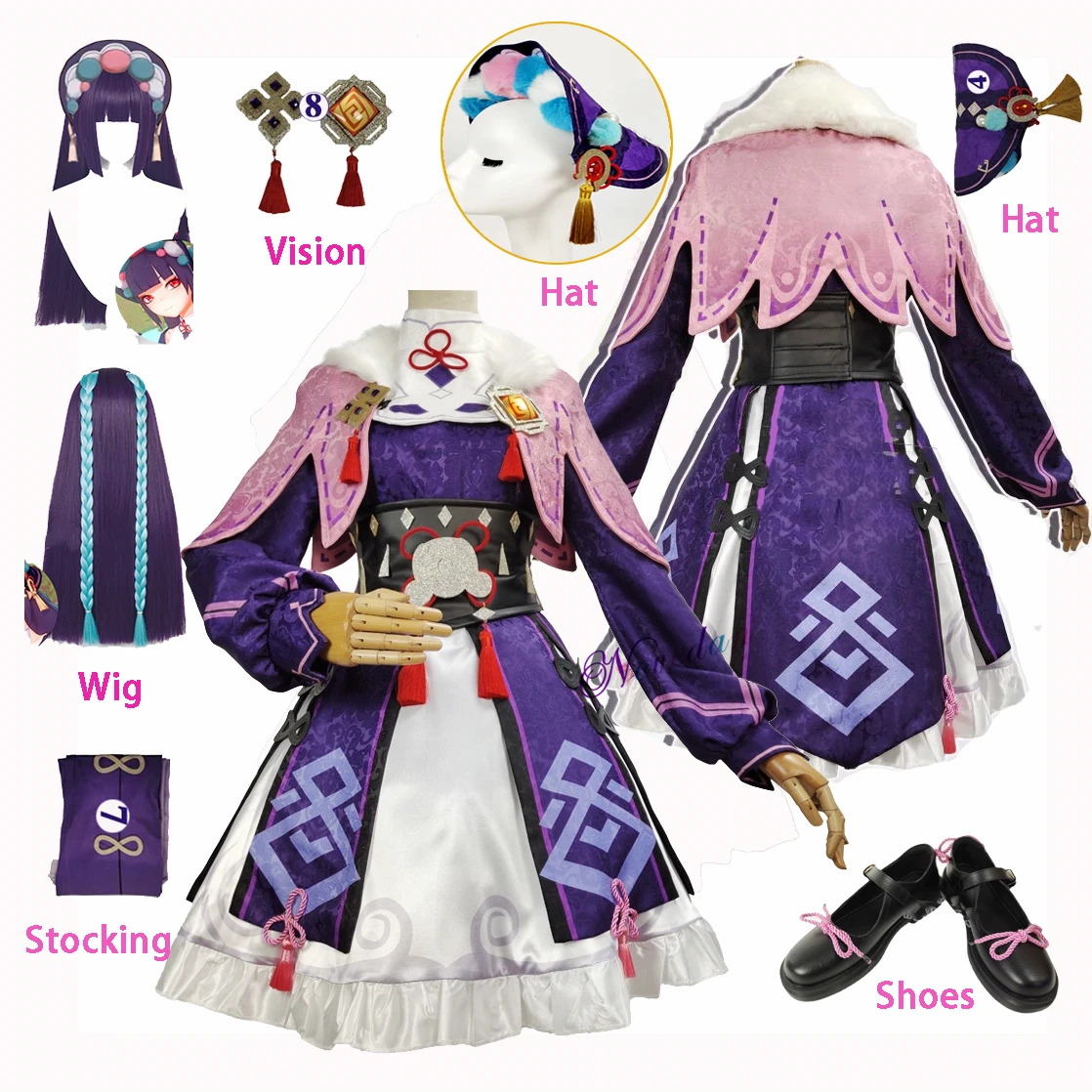 

Genshin Impact YunJin Cosplay Costume Outfit Shoes Wig Cosplay Anime Game Yun Jin Chinese Style Party Carnival Costume For Women