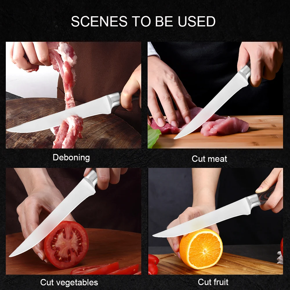 5 дюймовый Филейный нож чехлы для косточек острый из высокоуглеродистой