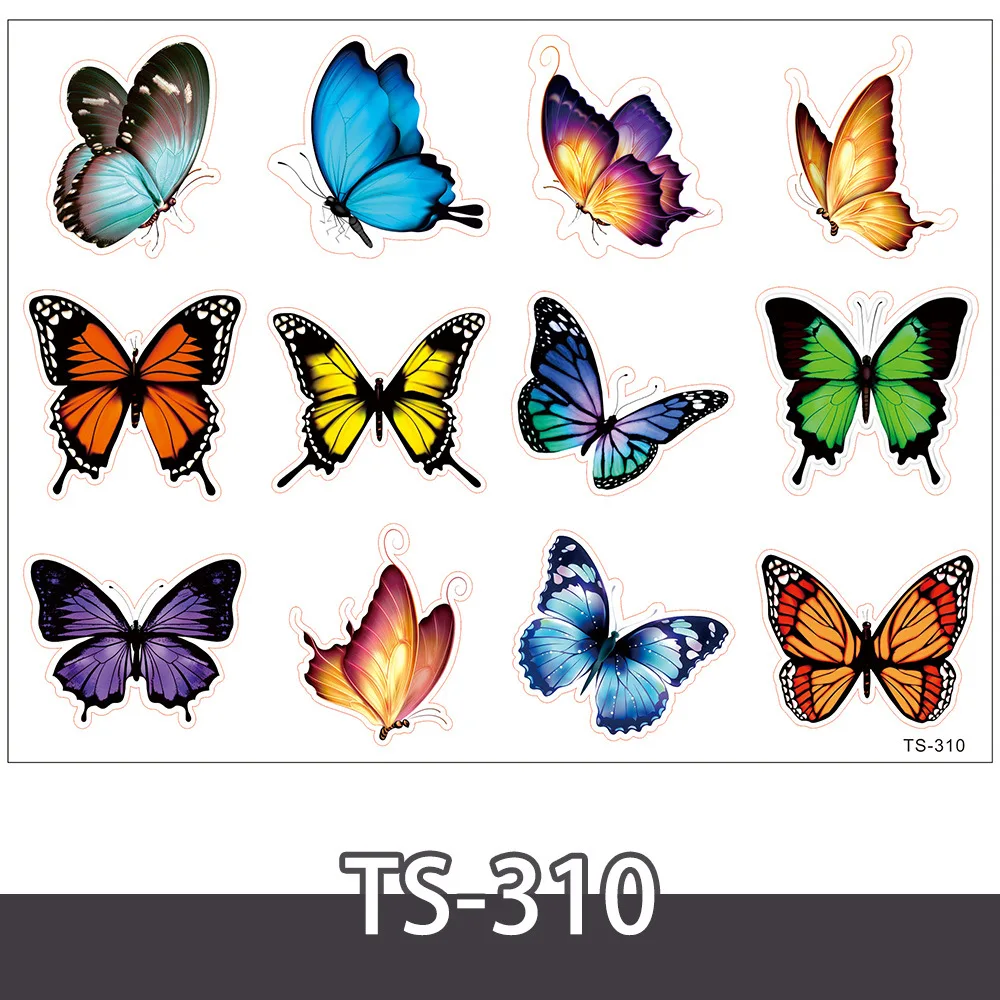 

12Pcs/set Color butterfly graffiti stickers for refrigerator/laptop/helmet/toy stickers