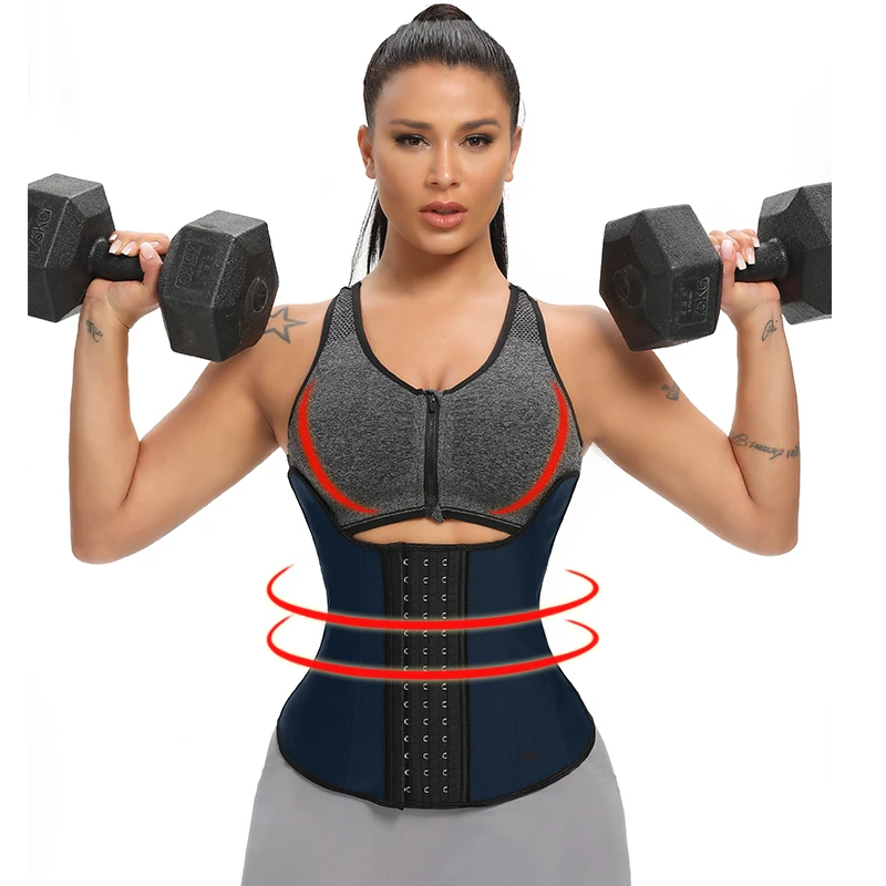 Корсет женский утягивающий латексный моделирующий пояс для похудения с эффектом