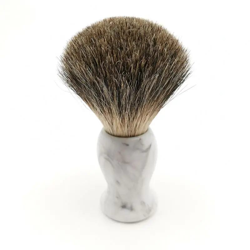 TEYO Pure Badger Hair Shaving Brush of Landscape pattern Handle Perfect for Wet Shave Cream Safety Double Edge Razor Beard Brush