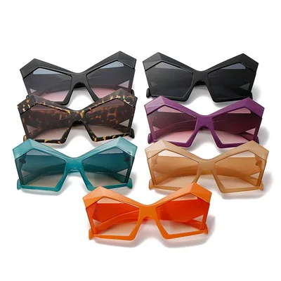 

Новинка 2021 индивидуальные солнцезащитные очки европейские и американские INS забавные поликарбонатные линзы модная большая оправа домашни...