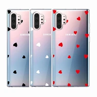 soft tpu small love heart phone case for samsung note 10 pro note9 note 8 s9 s8 plus s10 e plus cute transparent protective case