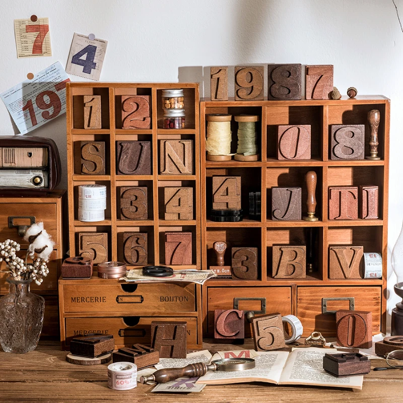 

10 шт./лот штамп в стиле ретро с цифрами DIY деревянные резиновые штампы для скрапбукинга канцелярские принадлежности для скрапбукинга Станда...