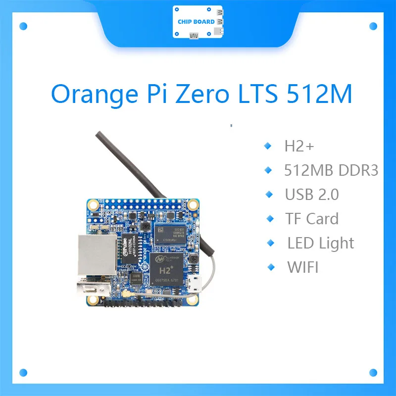Orange Pi Zero LTS H2 + четырехъядерный процессор с открытым исходным кодом 512