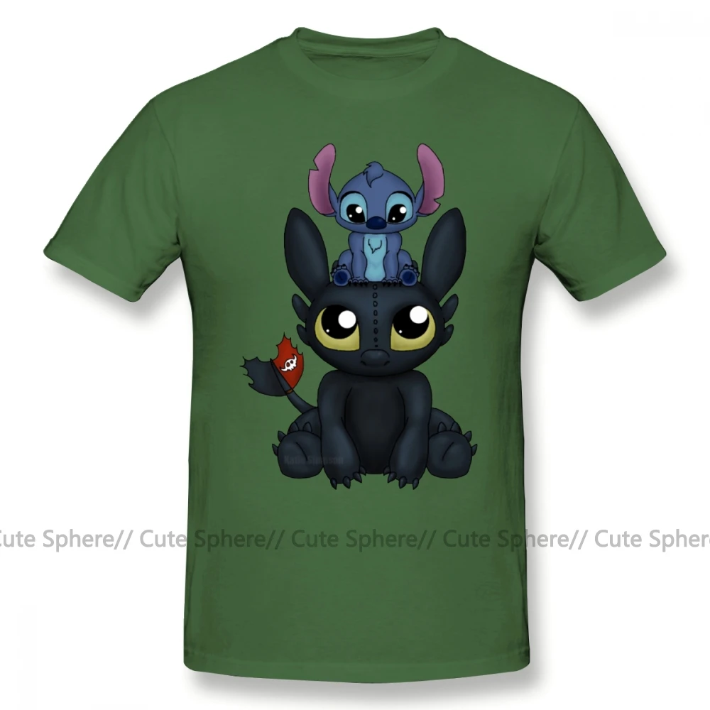 Army Green Футболка Lilo Stitch, футболка Can I Sit Here, футболка с коротким рукавом и принтом, Мужская Базовая забавная футболка большого размера из 100 хлопка - Цвет: Army Green