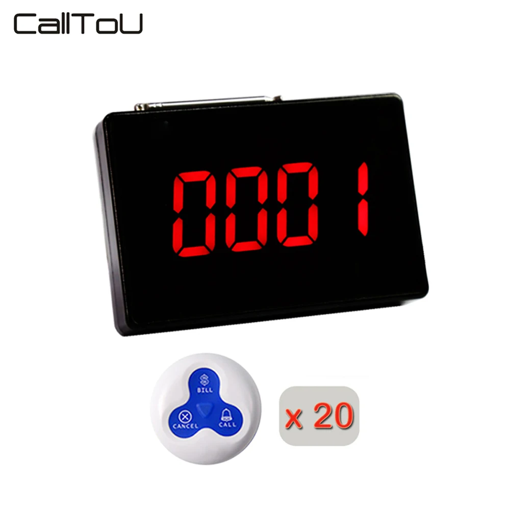 Беспроводная система вызова CallTou водонепроницаемая кнопка 1 шт. панель дисплей 20