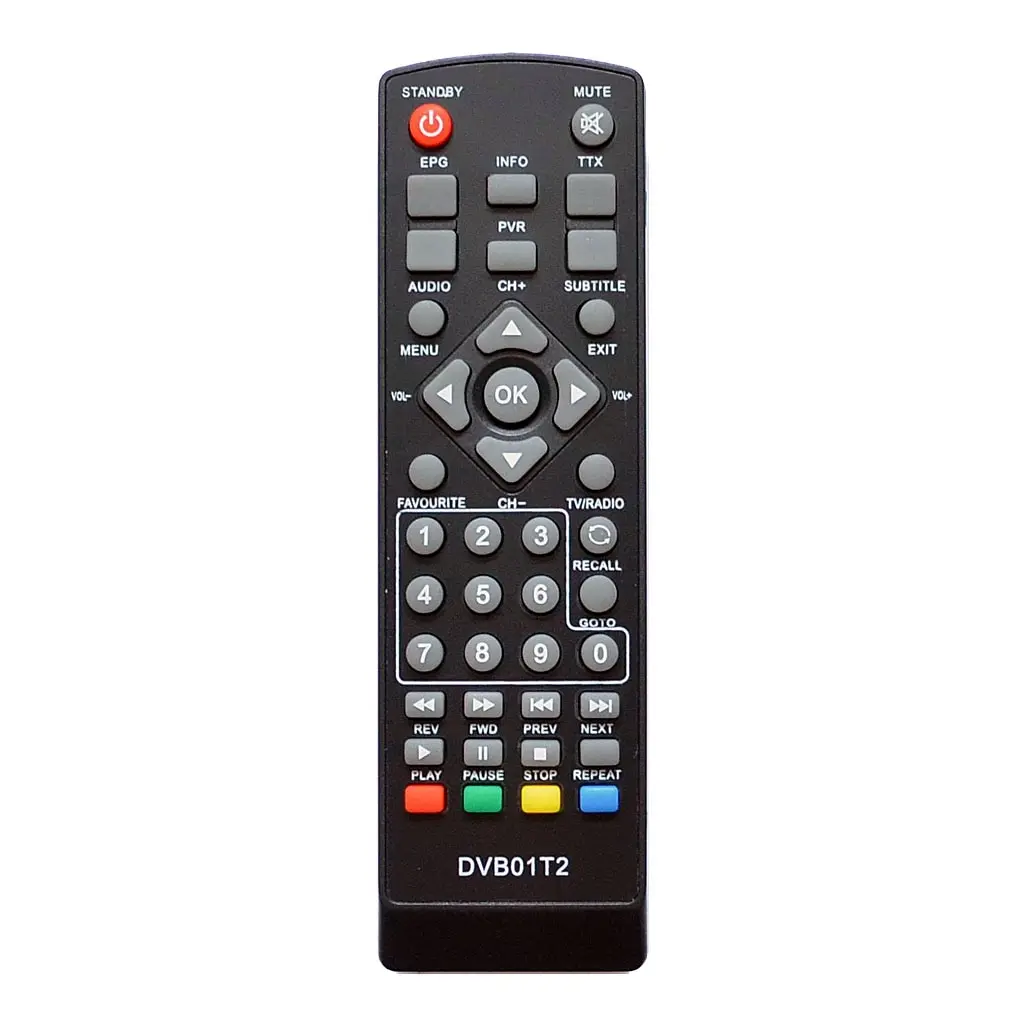 Пульт ДУ Hyundai/DNS/Mystery/Telefunken QF-6222 DVB01T2 H-DVB02T2 MMP-71DT2/MMP-75DT2 TF-DVBT201/TF-DVBT204 для DVB-T2 ресивера |