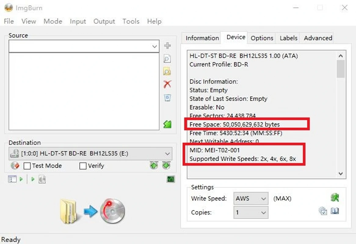 RIDATA/Ritek 50 упаковок/одна коробка A + качество пустая струйная печать Blu Ray DL 2-8x
