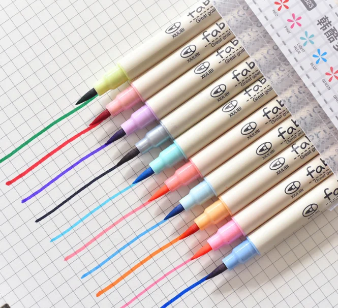 10 шт. маркеры для рисования каллиграфия красками|Кисти рисования| |