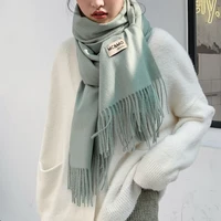 2021 new cashmere winter women scarf wool female scarves solid foulard women pashmina shawl femme