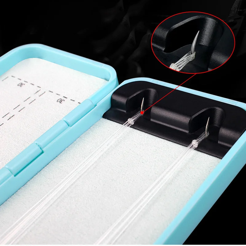 

Flannel Carp Fishing Tools Box Separate Fishing Line Box Fishline Hair Rig Container Box With 20 Pins Fishing Accessory