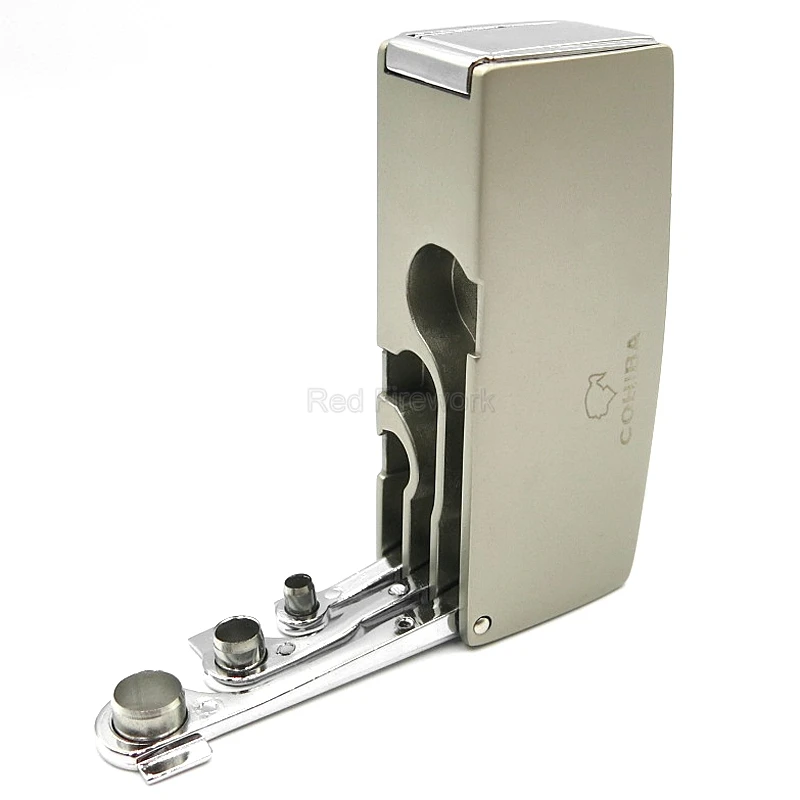 COHIBA гаджеты для мужчин многоразовый фонарь прикуриватель металл Новинка зажигалки крутая Зажигалка для сигар с сигары удар портативный