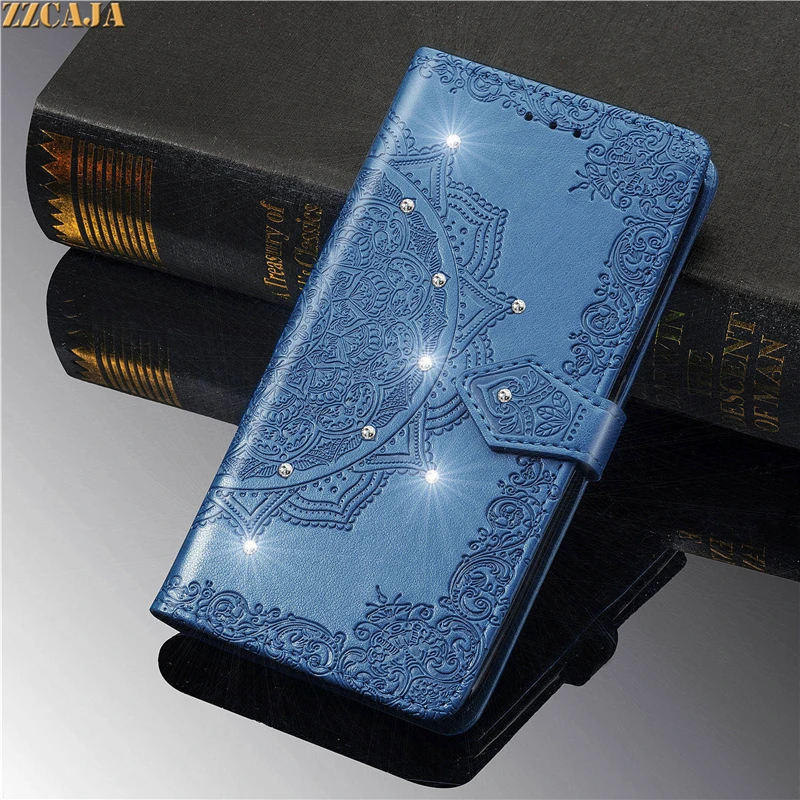 Чехлы бумажники со стразами для Xiaomi Redmi 9A 9C K30 Pro ZOOM 10X K20 8 8A 7 7A 6A 5 Plus 5A Go роскошный