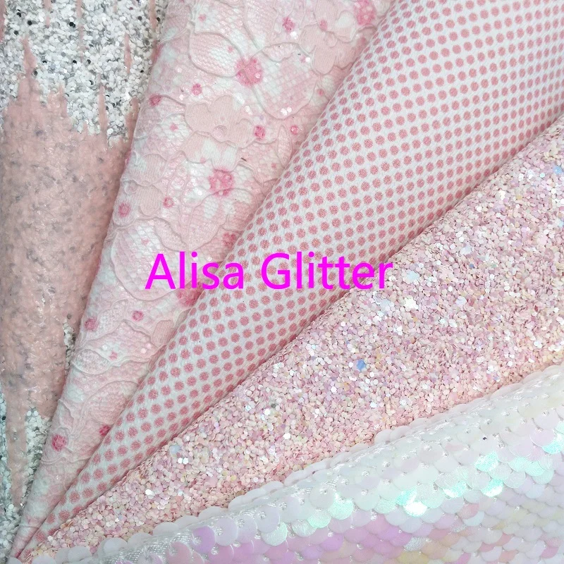 1 шт. А4 Размер 21х29см Алиса блестящая розовая ткань с цветочным принтом