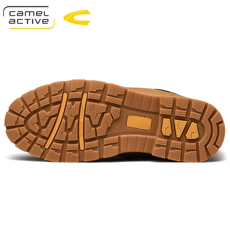 Мужские ботинки на шнуровке Camel Active черные повседневные из натуральной кожи с