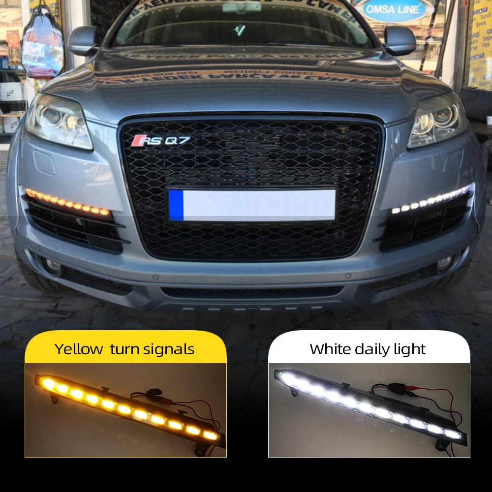 2 шт. авто Стайлинг для Audi Q7 2006 2007 2008 2009 светодиодный DRL Противотуманные фары