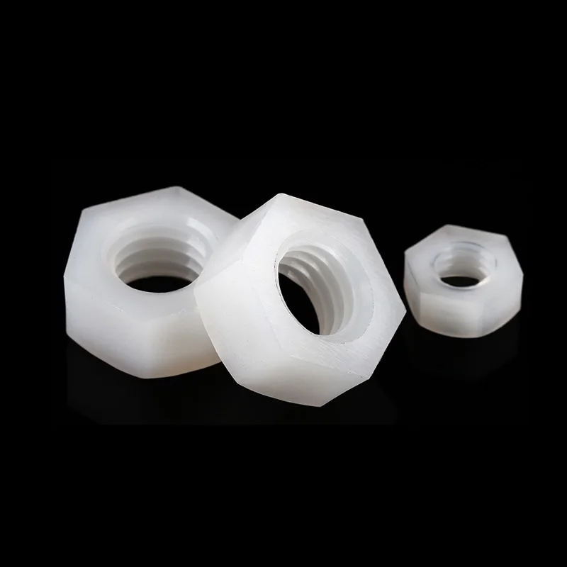 

50pcs Nylon Hex Nut M2 M2.5 M3 M4 M5 M6 M8 M10 M12