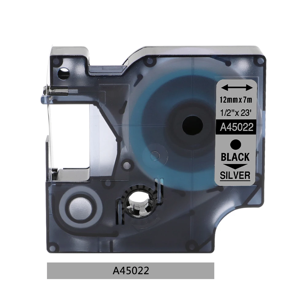 Black on Silver Labelife 1 шт Многоцветный 45013 совместимый с Dymo D1 менеджер 12 мм черный на белом фоне ленты с лейблом для этикетка Dymo менеджер 160 280 210 - Цвет: Black on Silver