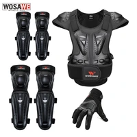 wosawe motorcycle jacket body armor motocross chest back protector motocross off road racing vest and motorcycle knee protector