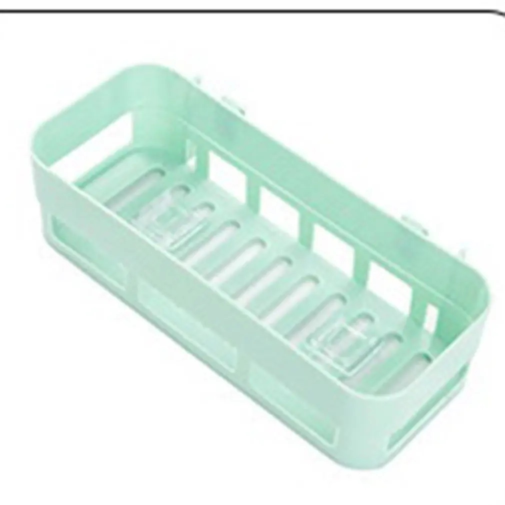 

PP Plastic Practical Home Kitchen Bathroom Basket Shelf Storage Rack Wall Mounted Anti-Slip Utensil Stand Holder Rack