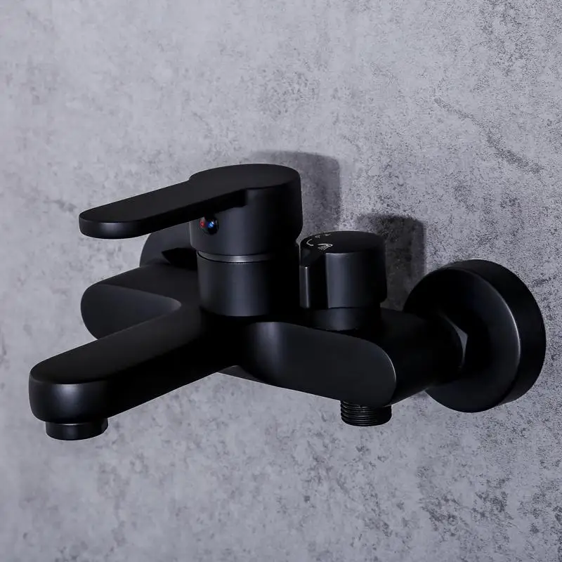 Смеситель для ванной комнаты черный смеситель душа ванны набор и душа|Смесители