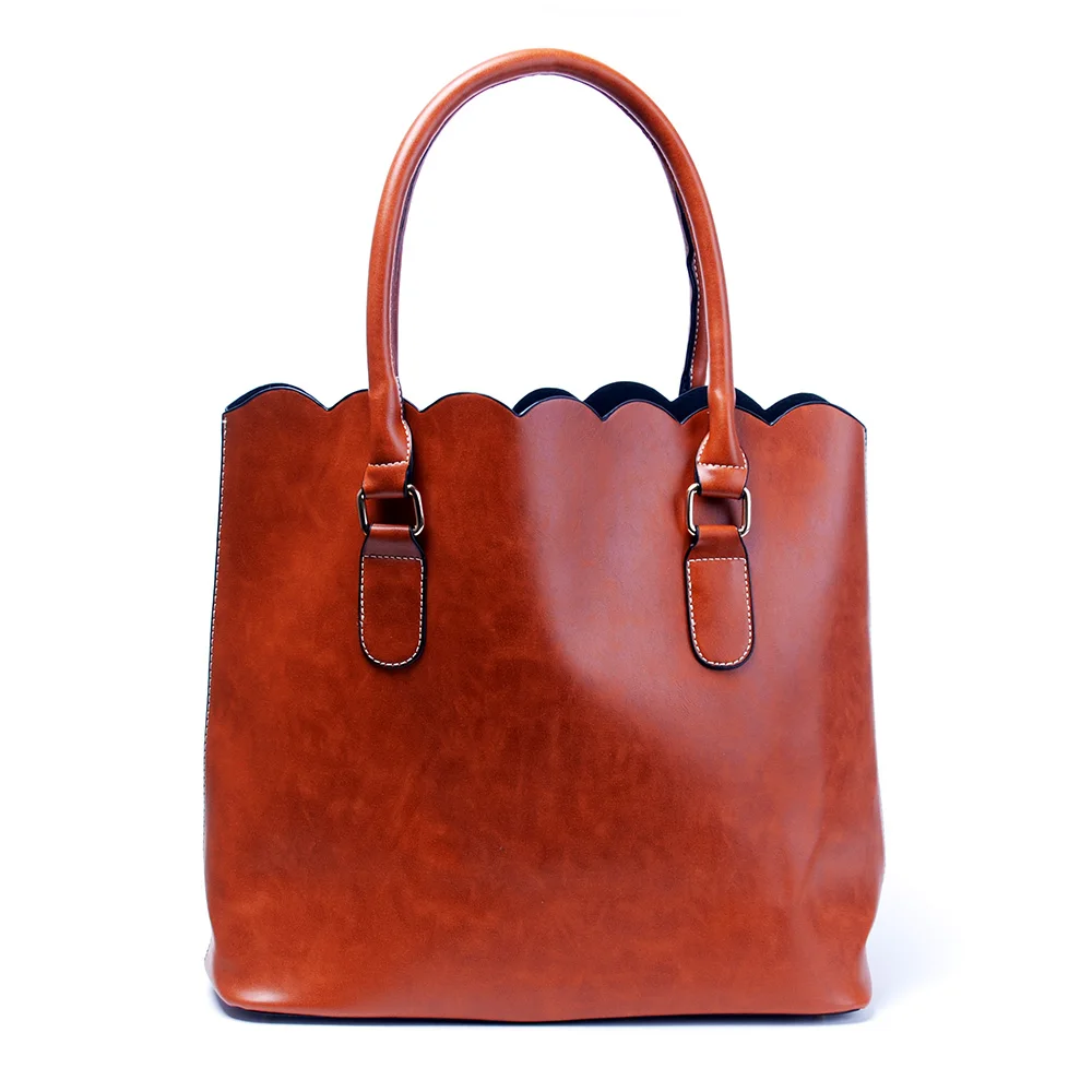 Светильник образца коричневый Scalloped Tote с заклепками хаки Shaped Totes Vegan Leather DOM109172 |