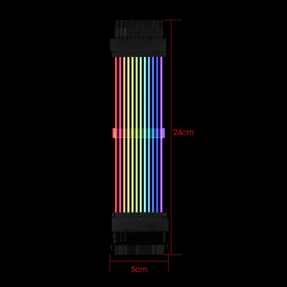Блок питания PSU Удлинительный кабель Адресуемая RGB ATX материнская плата 24Pin PCIe GPU