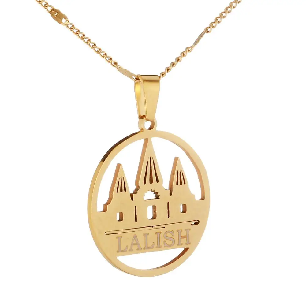 Lalish Подвески золотого цвета из нержавеющей стали Yezidi вера паломническое