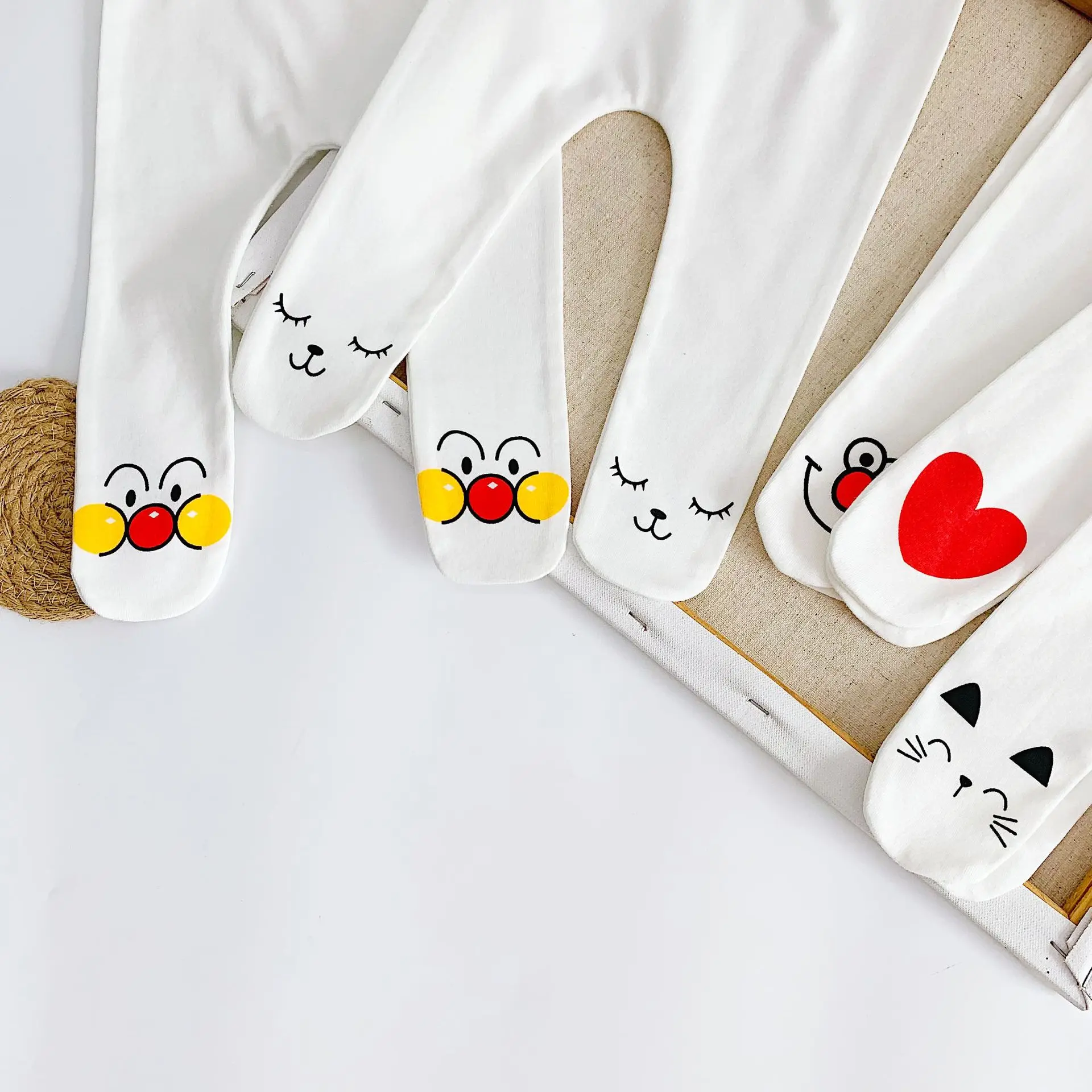 Детские штаны унисекс для мальчиков и девочек новорожденных Колготки с рисунком