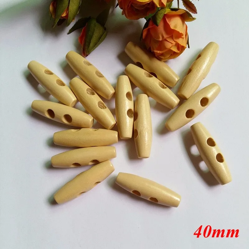 30 шт 40 мм 2 отверстия деревянные пуговицы для шитья аксессуары оливкового и с