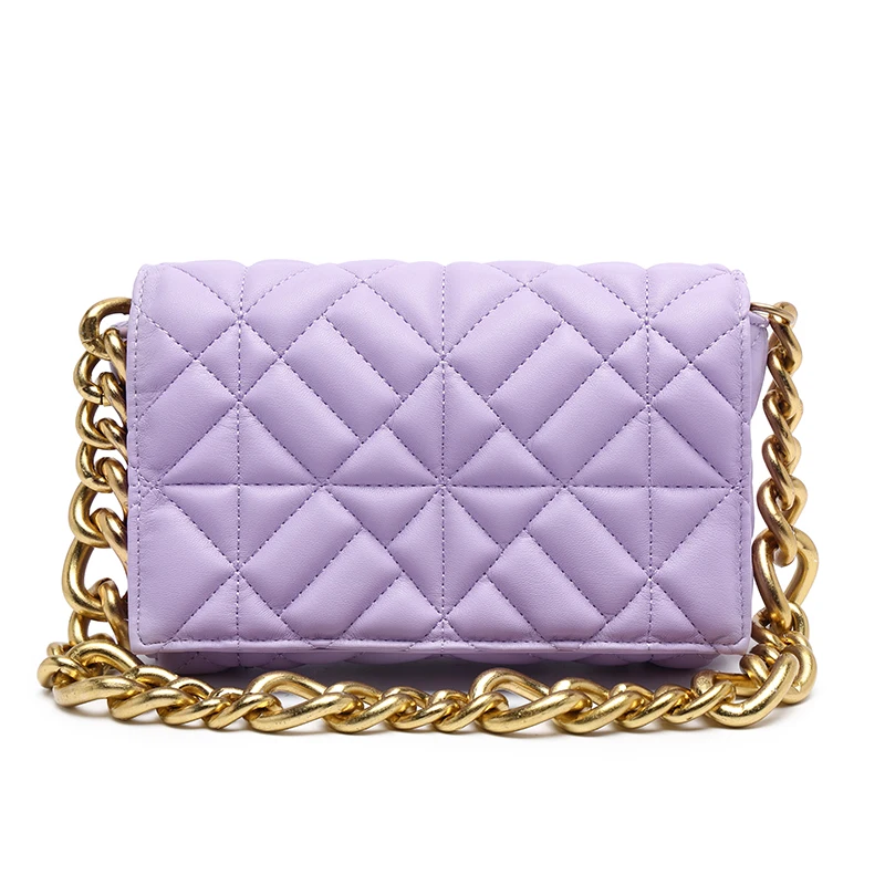 

Trendy Brand Designer Thread Handbag Purses Women Shoulder Bags 2021 New Gold Metal Chain Satchels Casual Totes High Quality