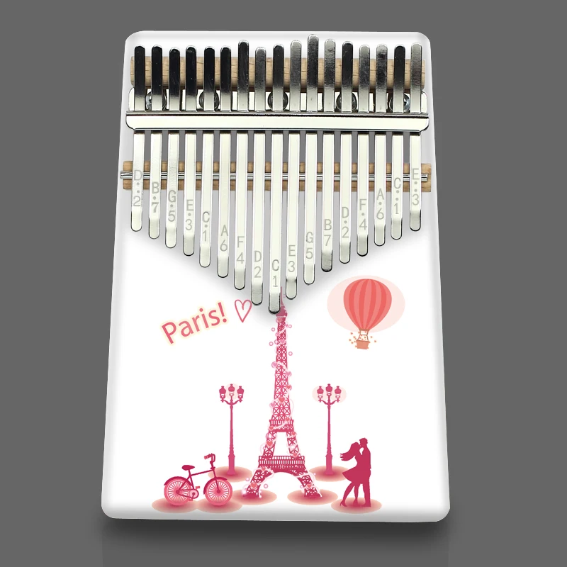 17-клавишное пианино Kalimba с большим пальцем высококачественный Хрустальный