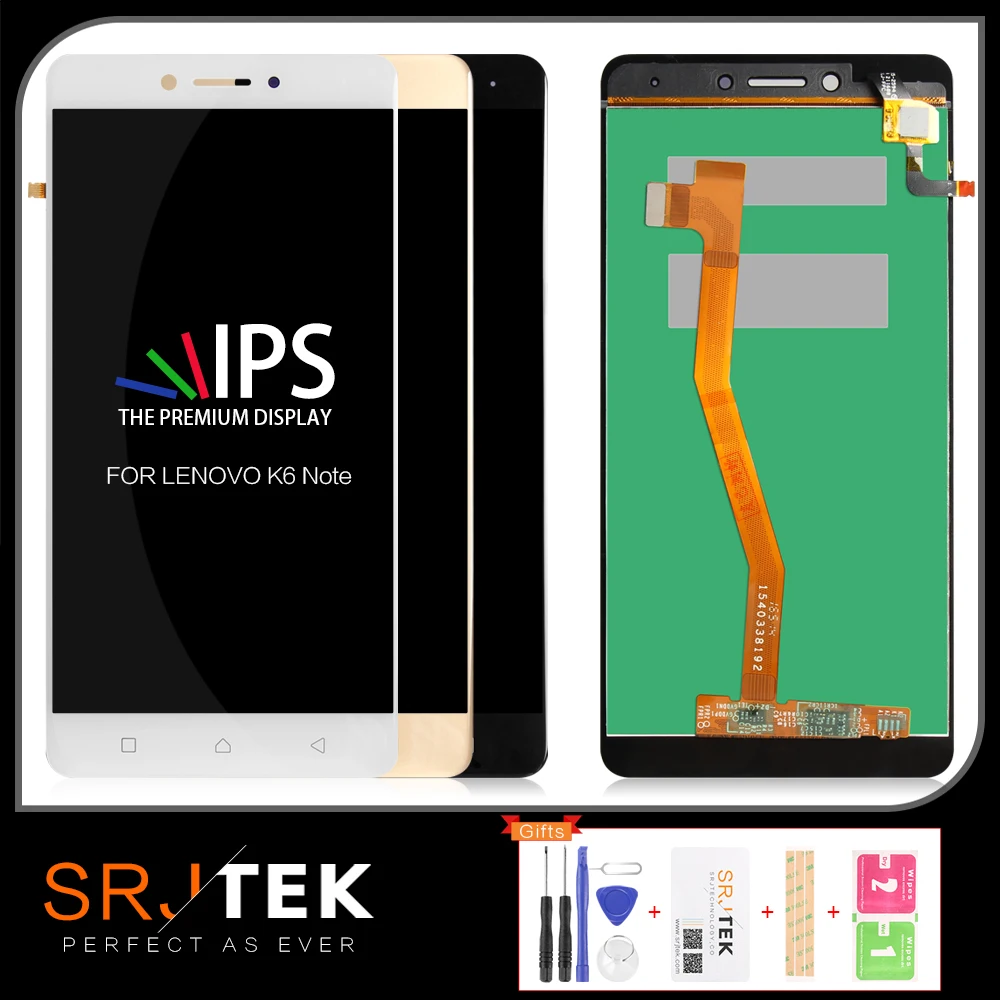 SRJTEK для Lenovo K6 Note экран дисплей Сенсорная матрица дигитайзер Сенсорное стекло LCD
