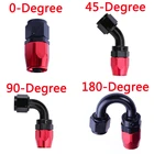 Универсальный красный, черный, AN4, AN6, AN8, AN10, прямой, 0, 45, 90, 180 градусов, масло, топливо, фотомасло, шланг, адаптер, комплект, 1 шт.