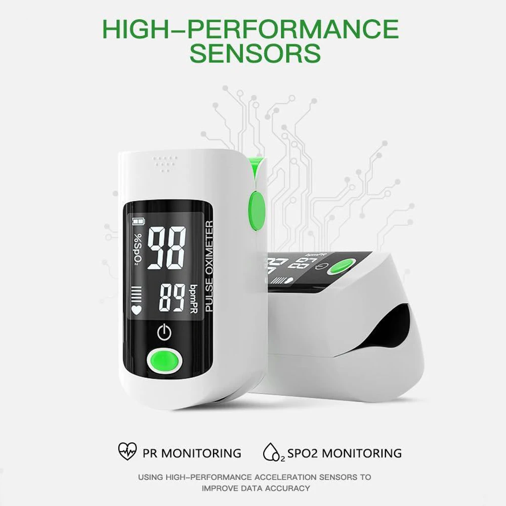 

Fingertip Pulse OximeterOLED Heart Rate Blood Oxygene Meter Oximetro De Dedo SpO2 PR Pulso Oximeters Pulsioximetro