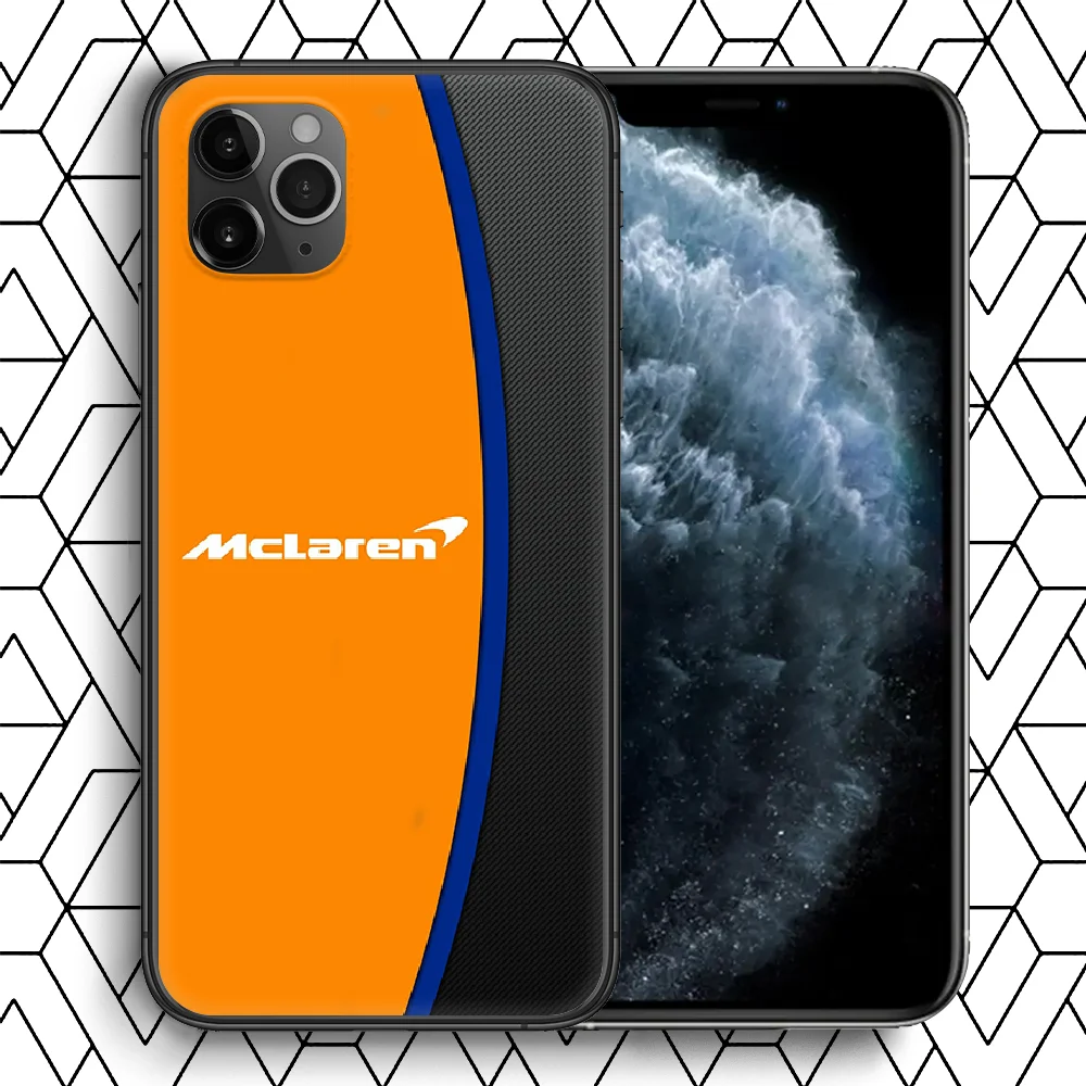 

McLaren Car Logo Phone Case For Iphone 4 4s 5 5S SE 5C 6 6S 7 8 Plus X XS XR 11 12 Mini Pro Max 2020 black Cell Trend Coque