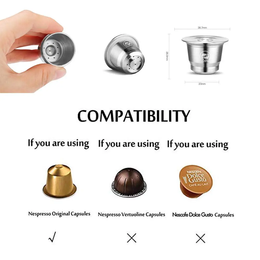 Icafilas из нержавеющей стали многоразовая фильтрующая капсула для Nespresso Cafetera reutilzables