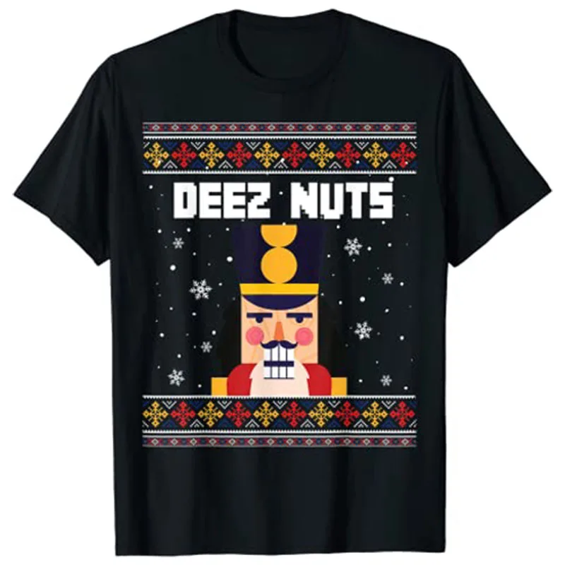 

Deez Nuts Nutcracker Shirt Funny Ugly Christmas Sweater Xmas Holiday T-Shirt