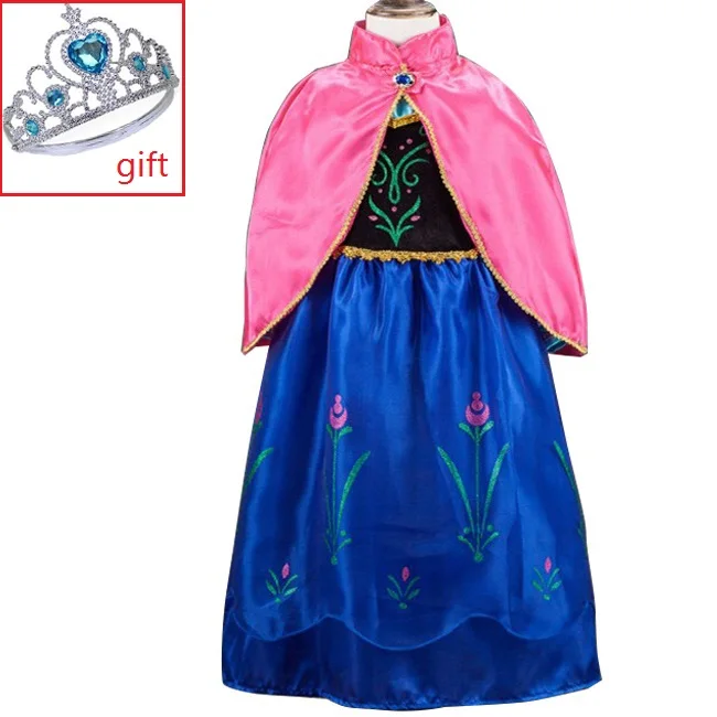 Vestidos infants платья для девочек детские костюмы на Год рождественское платье для вечеринок милые платья в стиле принцессы Эльзы Анны маскарадный костюм - Цвет: as picture