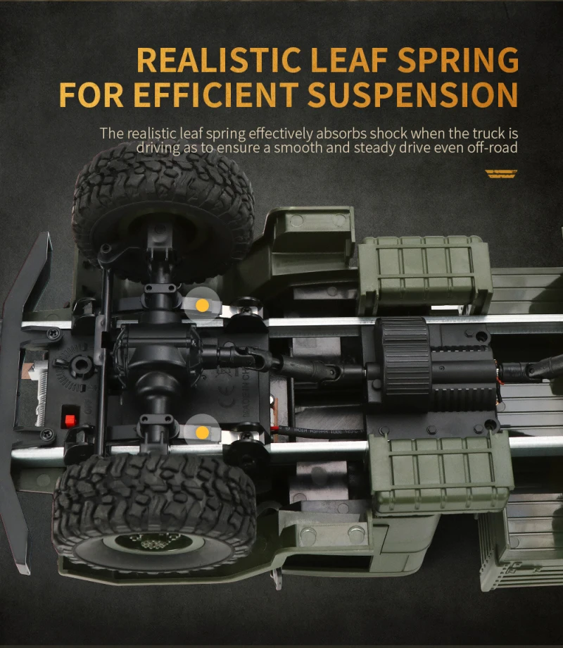 Электрический подарок для мальчика пульт дистанционного управления 4x4 RC Monster Military Car1: 16 езды на автомобиле Рок Гусеничный внедорожный RTR Радиоуправляемая машина