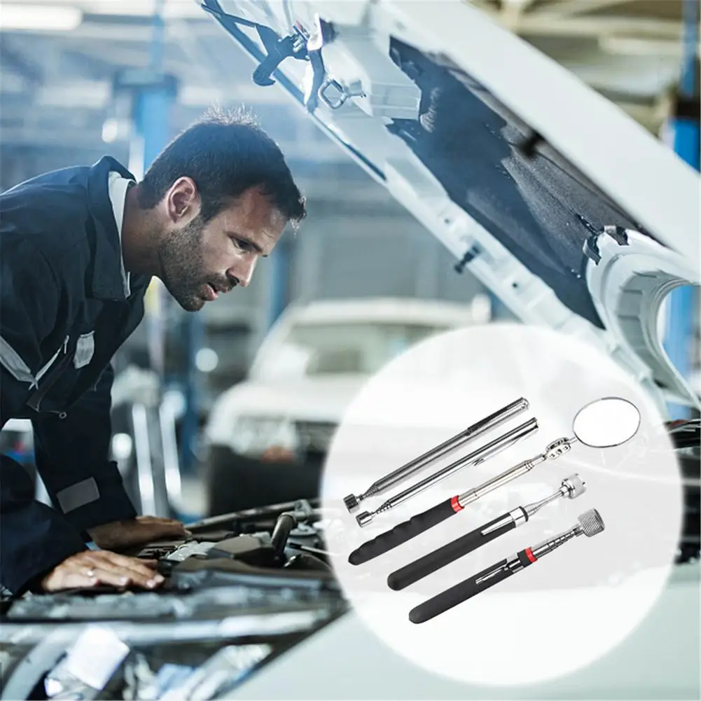 Телескопический магнитный пикап 5 шт. полный инструмент для фиксации автомобиля