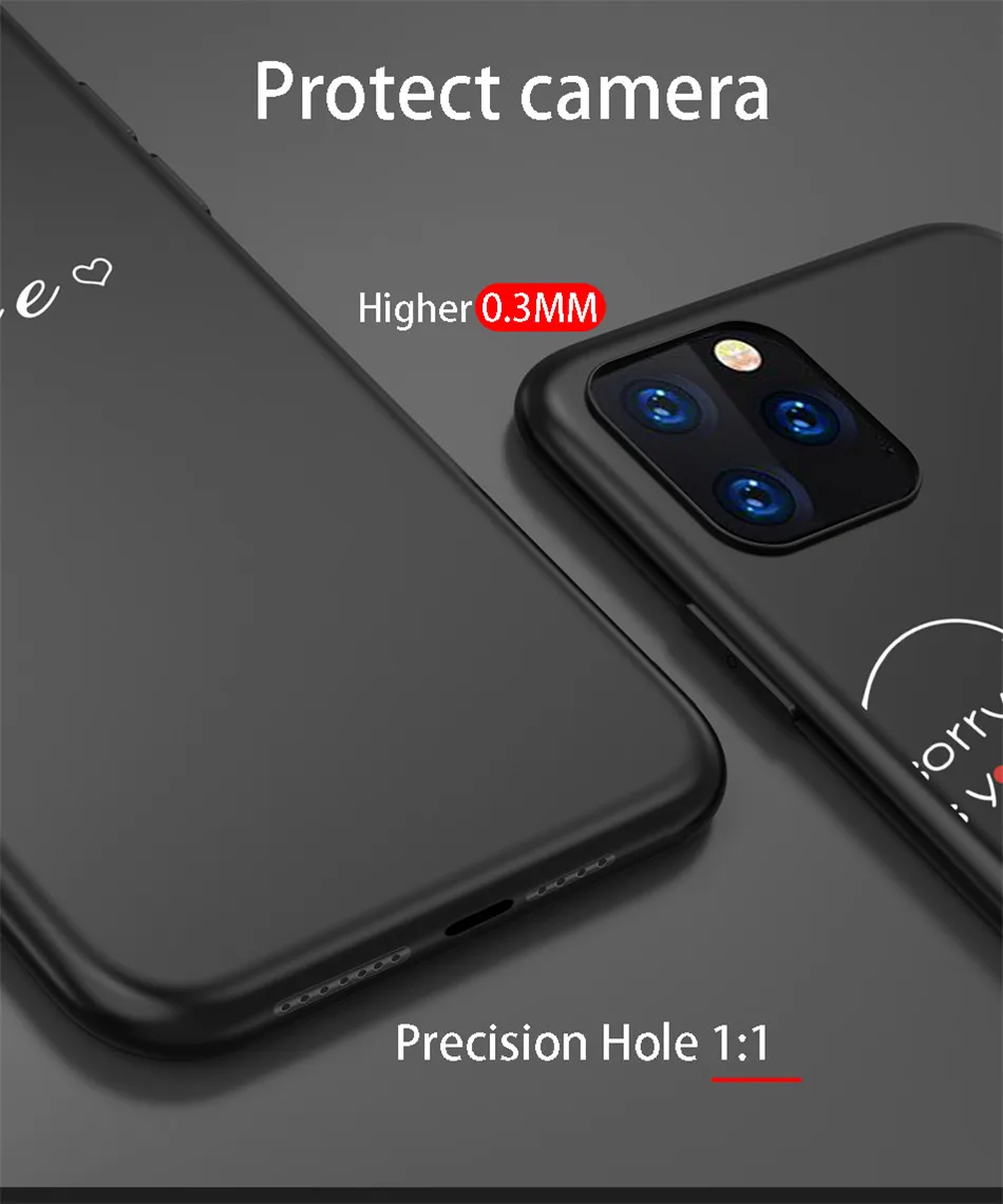 Lovebay Пары Любовь Сердце Простой чехол для телефона для iPhone 11 Pro Max X XS XR Xs Max 6 6s 7 8 Plus Мягкий ТПУ силиконовый чехол